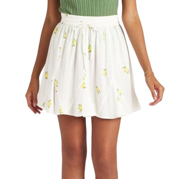 Vero Moda Maya High Waist Flounce Mini Detail Skirt - White/Venus NWT Size Small - Picture 1 of 9